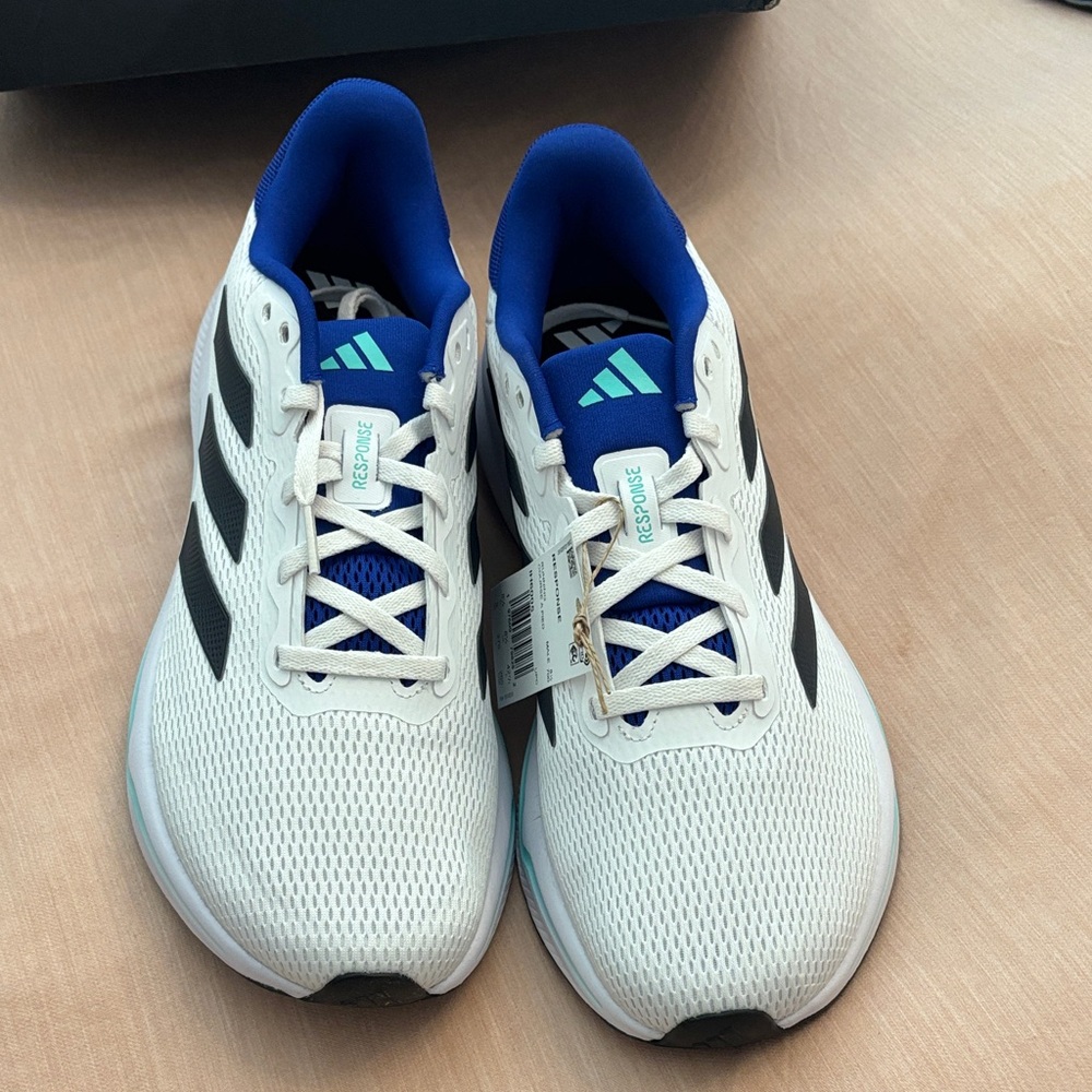 Adidas Men's White and Black Athletic Shoes